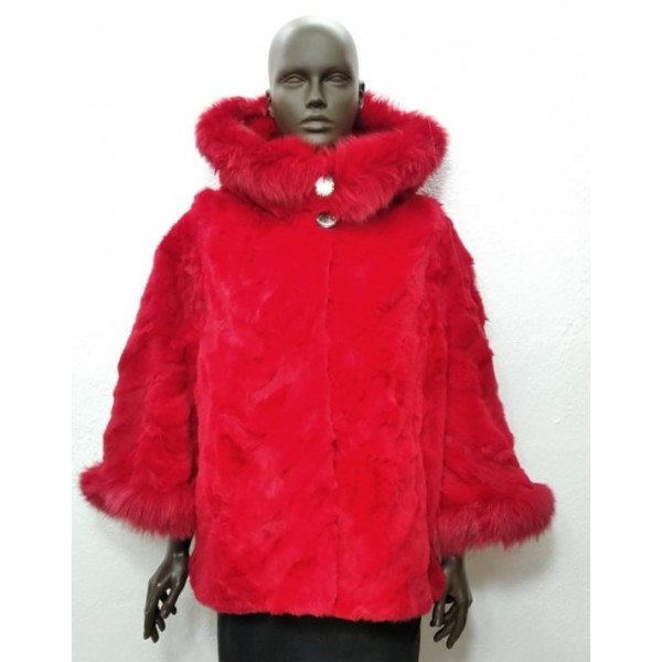 Κόκκινη Γούνινη Κάπα Από Ρεξ