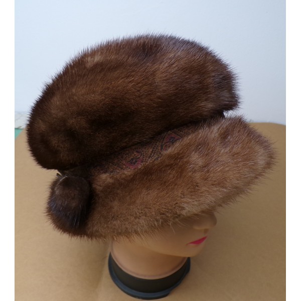 Γούνινο Καφέ Καπέλο